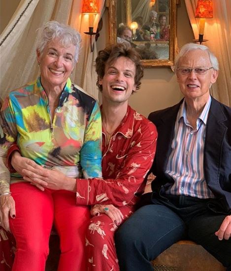 Matthew Gray Gubler with his parents.