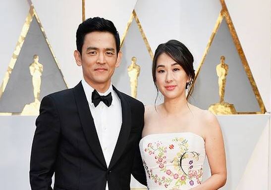 John Cho with wife