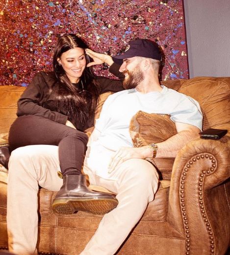 Sam Hunt with wife