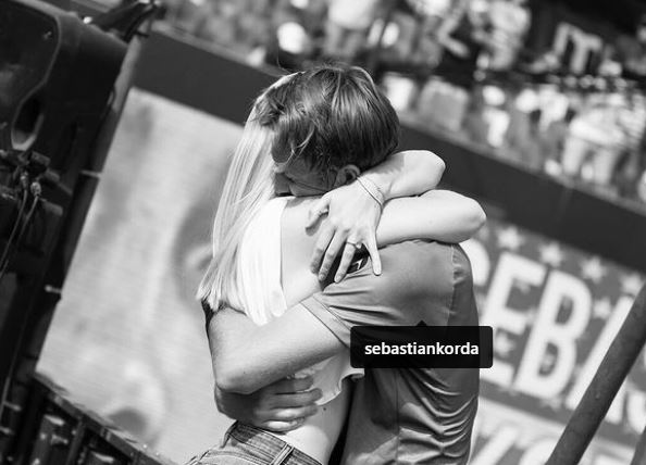 Sebastian Korda with girlfriend
