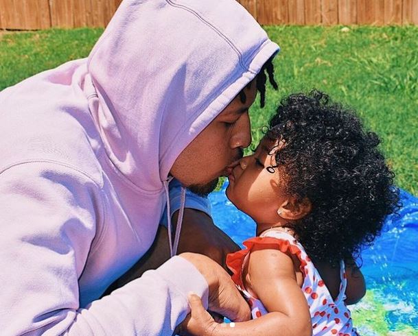 Cade Cunningham with daughter