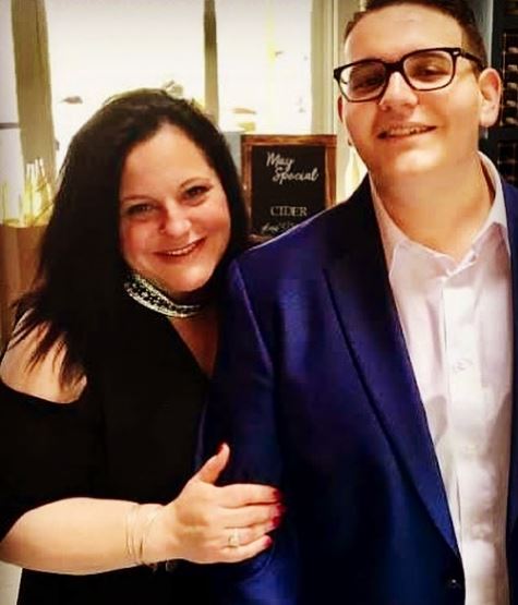 Christian Guardino with mom