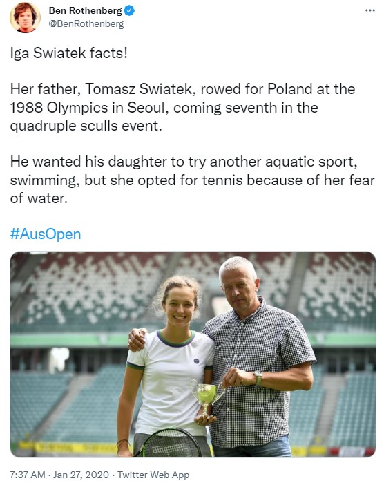 Iga Swiatek father Iga Swiatek dad