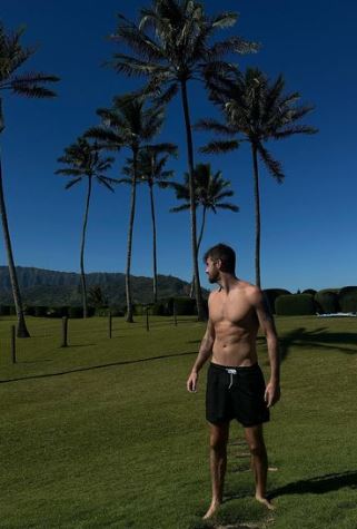 Andrew Taggart with enjoying his holiday