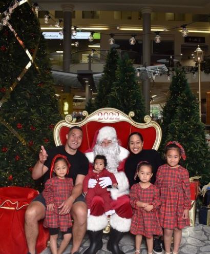 Joseph Parker with his family