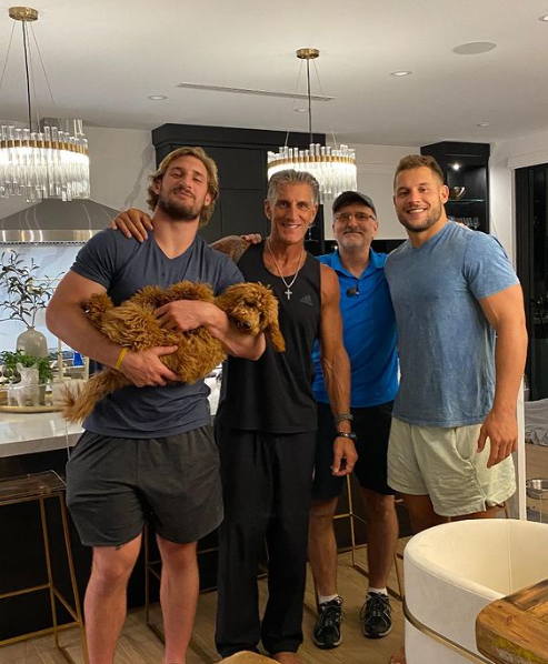 Nick With His Brother, Dad and Grandpa