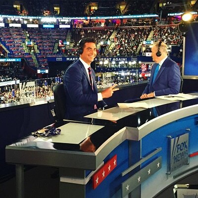 Jesse-Watters-during-shoot Jesse Watters during shoot in a studio