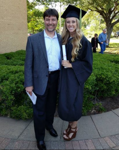 Brittany Mahomes with her father