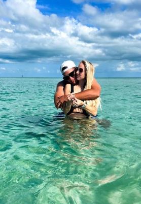 Brittany Mahomes with her husband Patrick Mahomes