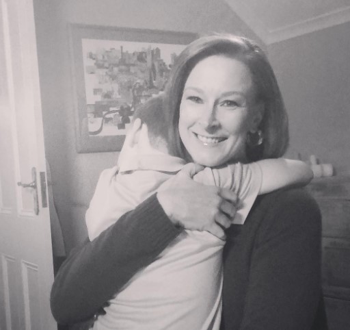 Leigh Sales and her Son