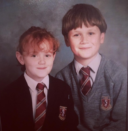 Young Natalie Gavin with brother