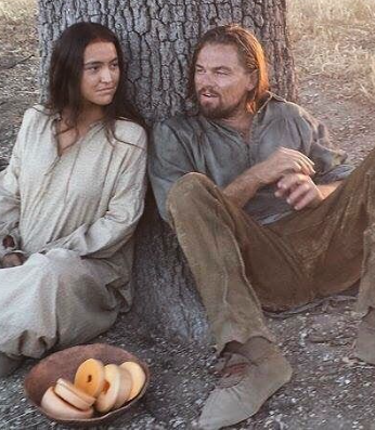 Grace Dove and Leonardo Di Caprio in The Revenant