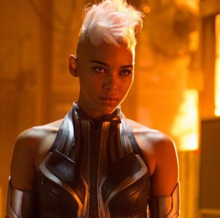 Alexandra Shipp as Storm in X-Men: Apocalypse
